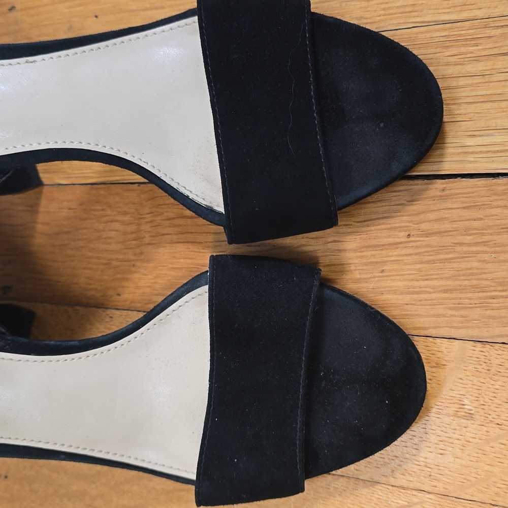 Vince Camuto, Citriana Suede Block Heel Sandal, Black, VGUG, Women's 7 - Picture 5 of 16